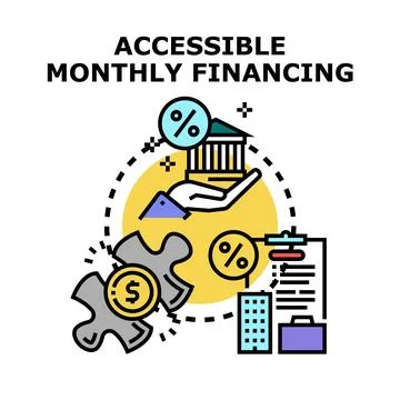 Accessible monthly financing options concept vector icon 스톡 일러스트