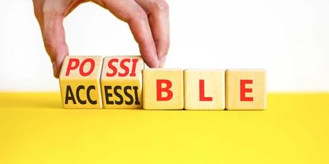Accessible or possible symbol. Concept words Accessible or Possible on beau.. Stock Photos