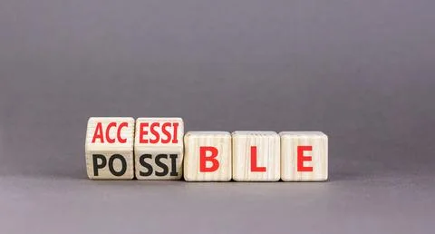 Accessible or possible symbol. Concept words Accessible or Possible on beau.. Stock Photos