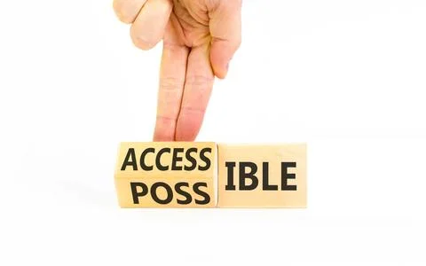 Accessible or possible symbol. Concept words Accessible or Possible on beau.. Stock Photos