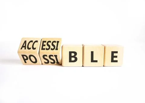 Accessible or possible symbol. Concept words Accessible or Possible on beau.. Stock Photos