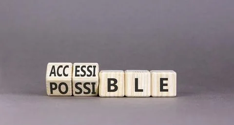 Accessible or possible symbol. Concept words Accessible or Possible on beau.. Stock Photos