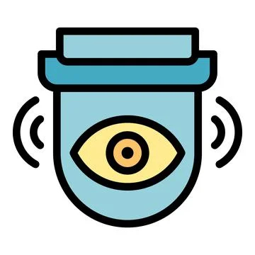 Accessible outdoor camera icon vector flat Stock Illustration