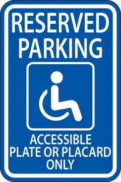 Accessible Parking Sign On White Background イラスト素材