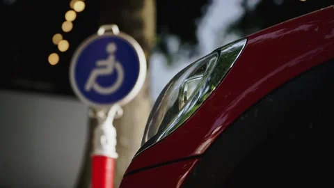 Accessible Parking Spot – Reserved Space for People with Disabilities. Video stock 314197272