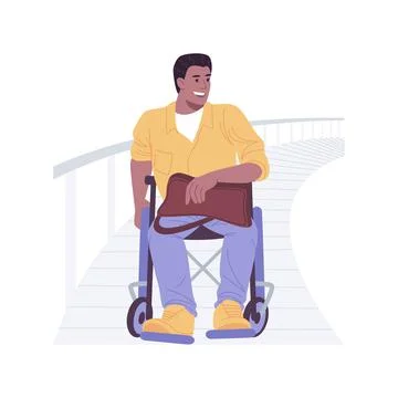Accessible path isolated cartoon vector illustrations. Stock Illustration