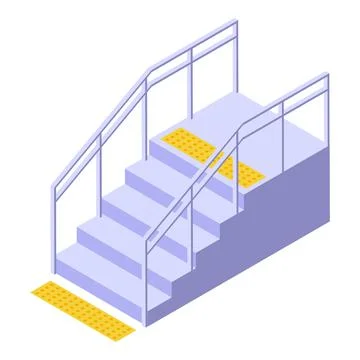 Accessible stairs environment icon isometric vector. Wheelchair access 스톡 일러스트