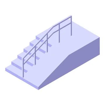 Accessible stairs icon isometric vector. Wheelchair access 스톡 일러스트
