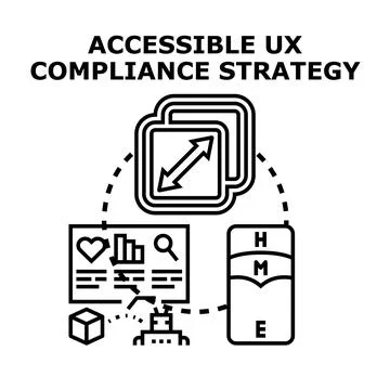 Accessible ux compliance strategy developing software improvement 库存插图
