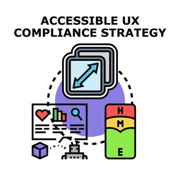 Accessible ux compliance strategy developing software improvement イラスト素材