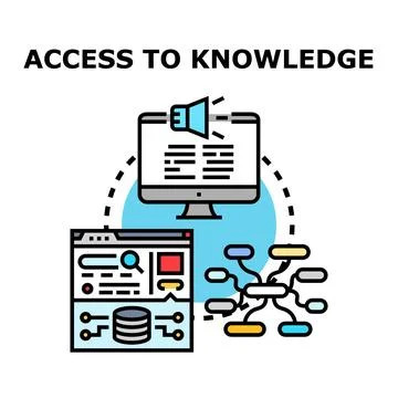 Accessing knowledge and information through digital technology イラスト素材