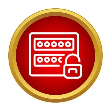 Accessing system with password input and unlocked padlock Stock Illustration