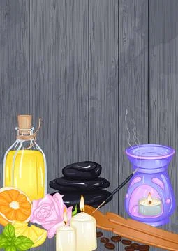 Accessories for aromatherapy Stock Illustration