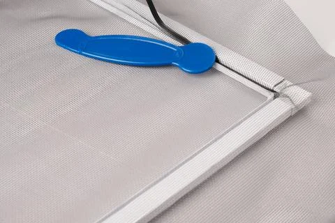 Accessories for assembling  mosquito net for  window, installing  seal in an Fotos de archivo