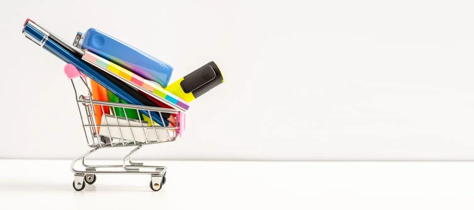 Accessories, back, back to school, background, basket, black, business, buy.. Stock Photos