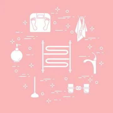Accessories for bathroom. イラスト素材