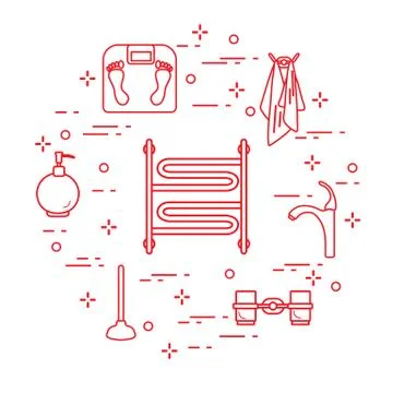 Accessories for bathroom. イラスト素材