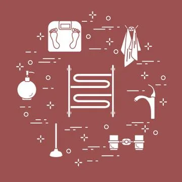 Accessories for bathroom. イラスト素材