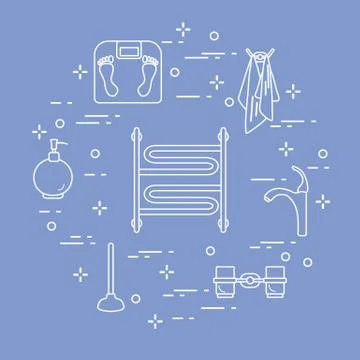 Accessories for bathroom. イラスト素材