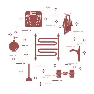 Accessories for bathroom. イラスト素材