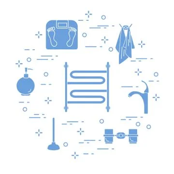 Accessories for bathroom. イラスト素材