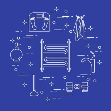 Accessories for bathroom. イラスト素材
