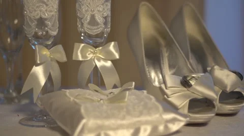 Accessories of the bride Stock Footage 41734530