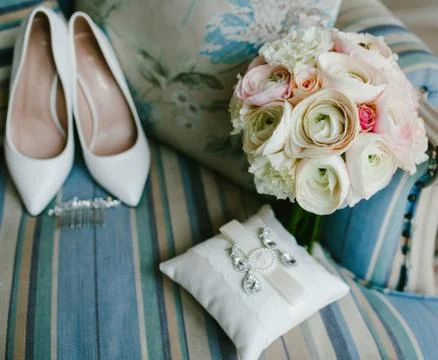 Accessories for the bride. Stock Photos