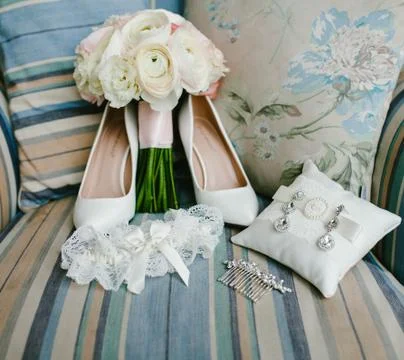 Accessories for the bride. Stock Photos