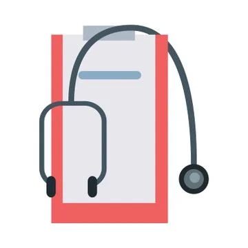 Accessories for Doctor Vector in Flat Design Illustrazione stock