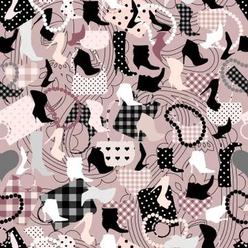 Accessories pattern Stock Illustration