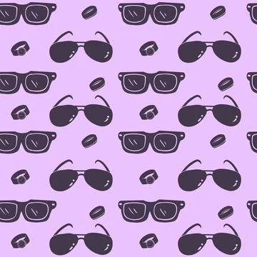 Accessories Seamless Pattern Illustrazione stock