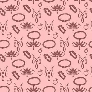 Accessories Seamless Pattern Stock Illustration