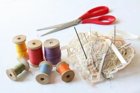 Accessories for sewing Stock Photos