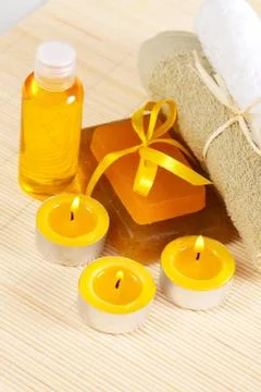 Accessories for spa therapy Stock Photos