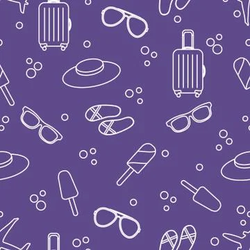 Accessories for summer holidays. Stock Illustration