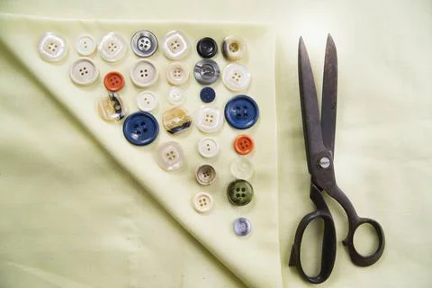 Accessories Tailor Basic elements and essential to the profession of the t... 스톡 사진