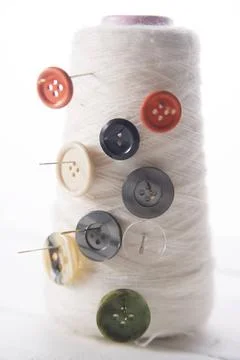 Accessories Tailor Basic elements and essential to the profession of the t... 库存照片