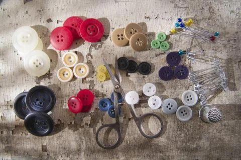 Accessories Tailor Basic facts and essential to the profession of the tail... Stock Photos