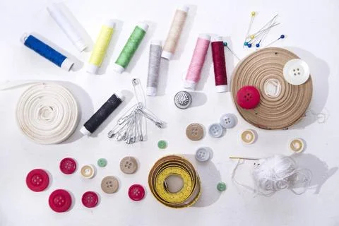 Accessories Tailor Basic facts and essential to the profession of the tail... Stock Photos