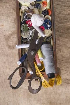 Accessories Tailor Basic facts and essential to the profession of the tail... 스톡 사진