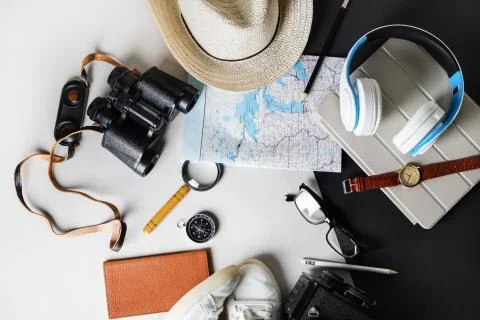 Accessories for travel Foto stock