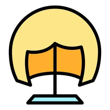 Accessories wig icon vector flat Stock Illustration