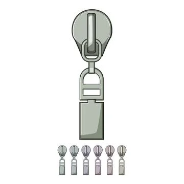 Accessories zipper puller cartoon vector graphic Stock Illustration