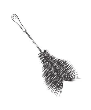 Accessory brush for hookah maintenance Stock Illustration