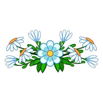 Accessory flower crown cartoon vector illustration Stock Illustration