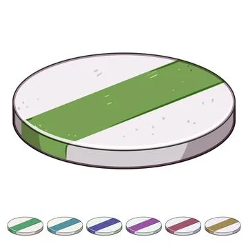 Accessory marble coaster cartoon vector graphic Stock Illustration