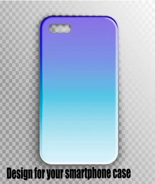 Accessory for mobile - smartphone case vector mockup Stock Illustration