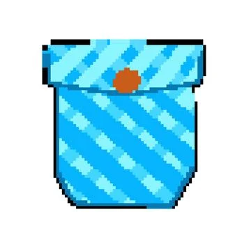 Accessory pocket pixel art vector illustration Stock Illustration