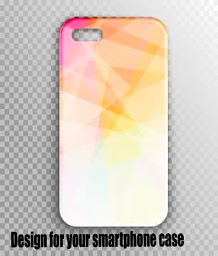 Accessory on smartphone - vector cover design mockup abstraction Stock Illustration